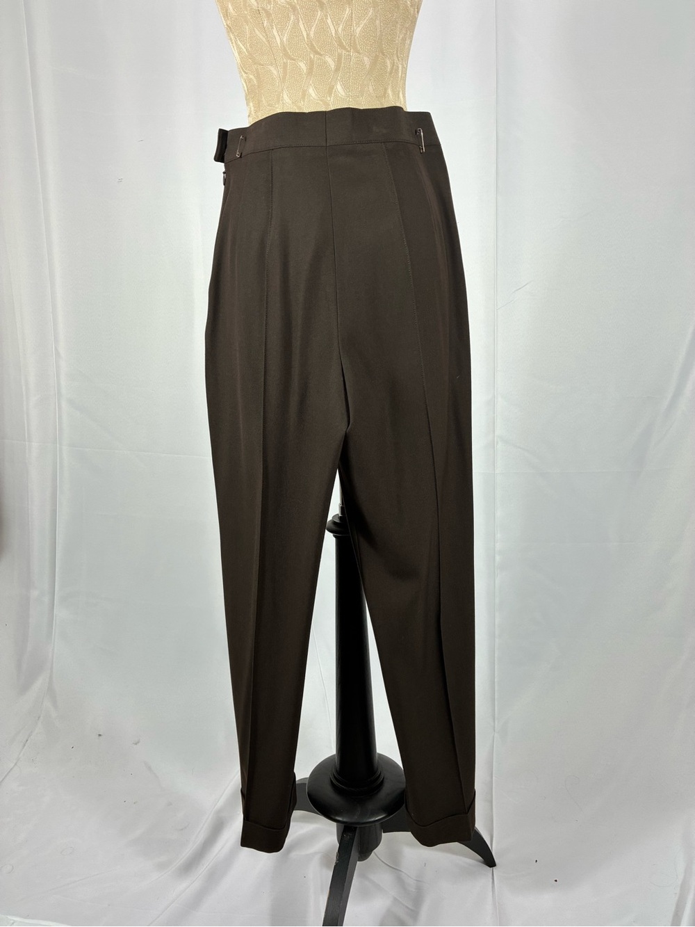 Escada Women's High-Waist Tapered Dress Pants - Dark Brown